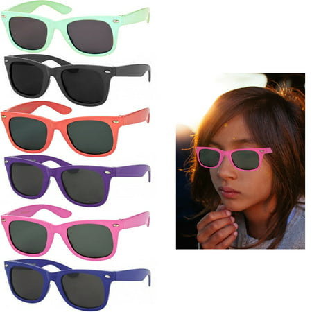 4 Pack Polarized Kids Toddler Sunglasses Boys Girls Stylish Frame Shades Glasses
