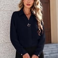 thumbnail image 4 of Tumotour Office Work Business Blouses for Women'S V-Neck Long Sleeve Button Up Shirts Business Causal Dressy Work Top, 4 of 8