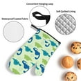 thumbnail image 3 of Pofeuu Cute Dinosaur Blue Green Print Oven Mitts and Pot Holders 4 pcs Set,High Heat Resistant 500 Degree Extra Thicken Long Kitchen Cotton Oven Glove for Cooking, 3 of 6