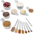 thumbnail image 2 of Juego de 15 tazas y cucharas medidoras de acero inoxidable, 2 of 6