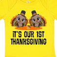 thumbnail image 4 of Inktastic Twins First Thanksgiving Turkey Boys or Girls Baby Bodysuit, 4 of 5