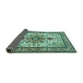 thumbnail image 2 of Ahgly Company Indoor Round Persian Turquoise Blue Traditional Area Rugs, 3' Round, 2 of 4