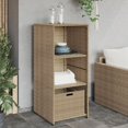 thumbnail image 2 of vidaXL Patio Storage Cabinet Tool Organizer Outdoor Furniture Poly Rattan, 2 of 6