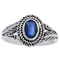 thumbnail image 3 of Natural Blue Kyanite - Brazil 925 Sterling Silver Ring s.6 Jewelry DGR1131_C_6 R-1044, 3 of 7