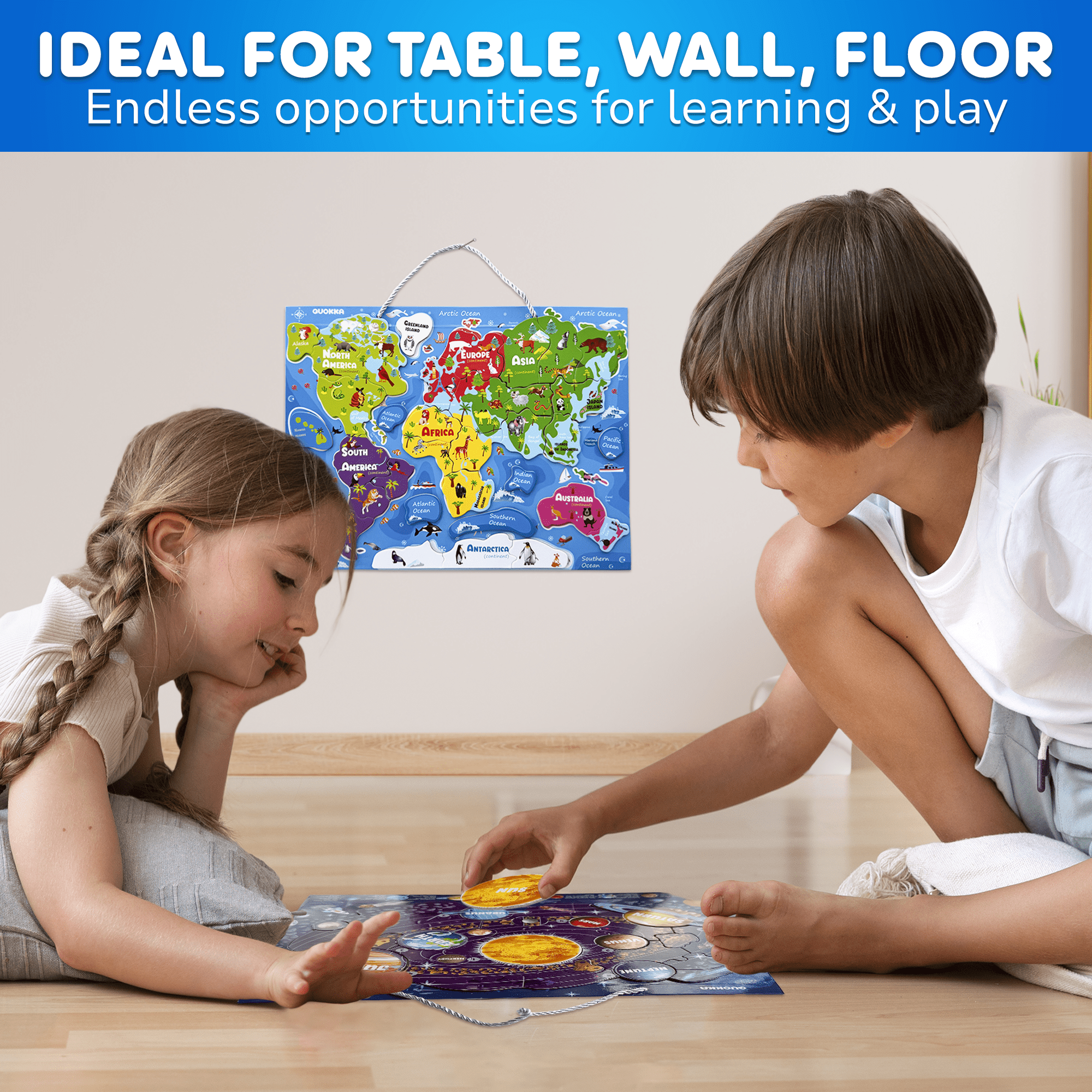 Quokka Magnetic Puzzles for Kids Ages 4-8 - 3 Educational Travel Games for Toddlers 6-8 Year Olds