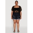 thumbnail image 3 of Womens Plus Size Mesh Tie Front Cover Up, 3 of 5