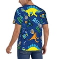 thumbnail image 2 of Fotbe Dinosaur In Space Baseball Jersey Shirt for Men and Women, Casual Short Sleeves Button Down T-Shirt-XX-Large, 2 of 9