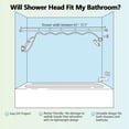 thumbnail image 3 of Double Shower Head for Couple, High Pressure High Pressure Dual Showerhead Combo, Adjustable Height Shower Rod with Hook, 10-Setting Handheld Shower Head, 9-Setting Handheld Shower Head, Chrome, 3 of 9