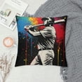 thumbnail image 2 of Shangniulu Black Baseball Styles Square Throw Pillow Covers, Cool Sports Style Pillowcase with Zipper, Cushion Covers with Baseball Man Pattern Printed for Sofa Couch Chair, 2 of 5