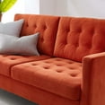 thumbnail image 3 of Modway Exalt Tufted Performance Velvet Sofa in Orange and Black, 3 of 9