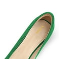 thumbnail image 2 of YDN Women Fashion Block Low Heel Loafers Slip On Square Toe Tassel Fringed Pumps Dressy Party Office Daily Shoes Size 10.5 Green, 2 of 4