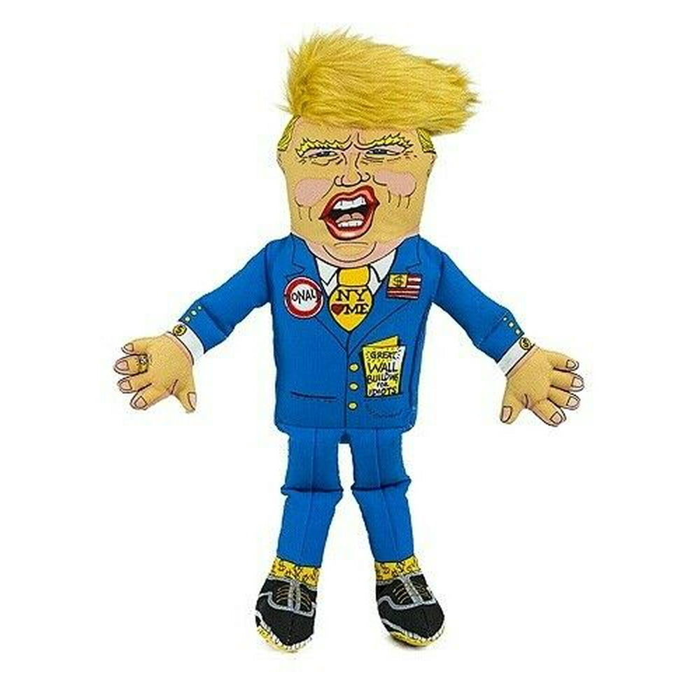Donald Trump Dog Chew Toys Funny Durable Canvas Squeaker Choose 12" or