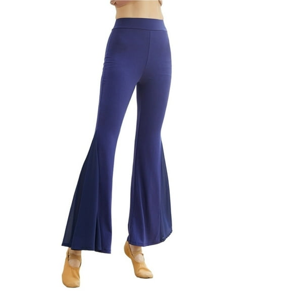 Solid Color Dance Belly Costume Women's Elegant Pants Party Latin Slim Fit Street Young Girls Flare Trousers