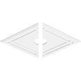 thumbnail image 2 of 36"W x 24"H x 4"ID x 12 3/4"C x 1"P Diamond Architectural Grade PVC Contemporary Ceiling Medallion, Two Piece, 2 of 11