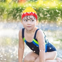 Worgeous Kids Swimming Caps Silicone Swim Caps Waterproof Swim Hat Adorable Toddler Swim Caps