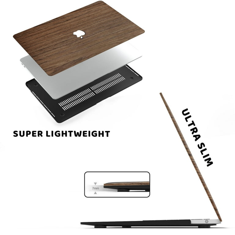Apple MacBook Pro 13 inch Protective Case 2022-2016, Wooden Hard