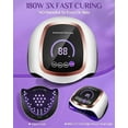 thumbnail image 2 of UV LED Nail Lamp, Upgrade 180W Nail Dryer for Gel Polish with LCD Display, Auto Sensor and 4 Timer Settings, Professional Curing Lamp Light with 42 Beads for Salon and Home, 2 of 6