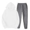 thumbnail image 2 of ibuvkizy Sweatsuits Women 2 Piece Outfit!2PCS Outfits Women's Sports Tracksuits Long Sleeve Pullover Hoodies Sweatshirt and Sweatpants Fall Winter Suit White,S, 2 of 4