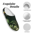 thumbnail image 5 of Disketp Palm Leaves And Exotic Birds Women's Men's Slippers Plush Slip-On House Slipper for Winter Indoor Soft Cushion Non-slip Fluffy Slides Slippers-35/36, 5 of 7