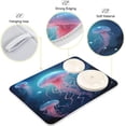 thumbnail image 4 of Sea Jellyfish Dish Drying Mat for Kitchen Counter, Ultra Absorbent Reversible Microfiber Dishes Drying Rack Pad Heat-resistant Mats 18x24in Home Decor, 4 of 7
