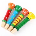thumbnail image 2 of Musique -Couleur Jouets Enfants Klaxon Hooter Instruments pour Bébé Trompette en Bois Éducation, 2 of 3