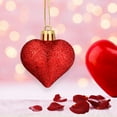 thumbnail image 7 of Topboutique 12 Pcs Heart Ornaments,Valentine's Day Heart Shaped Ornaments,Christmas Tree Hanging Ornaments,Valentines Decorative Baubles for Xmas Wedding Christmas Anniversary,Red,3 Styles, 7 of 7