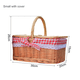 thumbnail image 5 of Cesta de picnic, cestas de picnic aisladas, cesta de picnic con manta de picnic impermeable, cesta de mimbre hecha a mano para exteriores, grandes regalos para Acción de Gracias y Navidad., 5 of 8