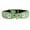 Green, variant on Black Genuine leather Designer Dog Collar 14.5"x1" with Studs, Daisy, and Rhinestone