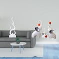 thumbnail image 2 of Escultura Familiar De Elefante De Llama De Resina Moderna, Estatua Abstracta De Animal De Fuego, Adorno De Escritorio Para Oficina, Patio, Estantería, Decoración De Sala De Estar, 2 of 8