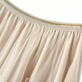 thumbnail image 2 of SWSMCLT Women's Pleated Tulle Skirt Soft Chiffon Mesh Feather Beaded High Waisted Elastic Waist Calf Length Fall Flowy Swing Layered Overlay Long Tutu Skirts Spring Summer A-Line Apricot One Size, 2 of 5