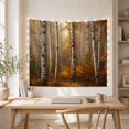 thumbnail image 5 of Autumn Birch Forest with Golden Leaves and Misty Woods, Serene Watercolor for Nature Lovers, Botanical Wall Art Decor, Housewarming Gift, Tapestry Wall Hanging for Bedroom and Living Room, 5 of 7