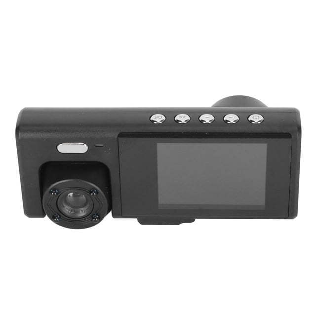 Cámara de tablero con 3 lentes, grabadora de conducción para automóvil con visión nocturna por infrarrojos, grabación en bucle, sensor G, ahorro de emergencia
