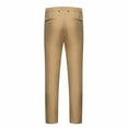 thumbnail image 3 of IYTR Mens Solid Color Suit Pants Zipper Button Straight Leg Pants Business Casual Pants with Pockets Khaki XXXXXL, 3 of 3