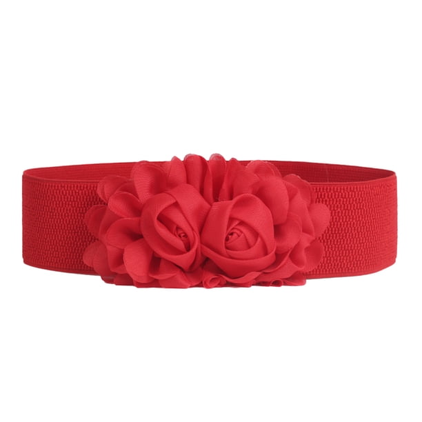 Guardurnaity Cinturón de mujer Cinturones de niña de cintura femenina elegante para decoración rojo Type3 NO3