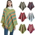 thumbnail image 4 of Duoif Poncho Sweater Women Thermal Shawl Women Fall Winter Scarf Classic Tassel Plaid Scarf Warm Soft Chunky Large Blanket Wrap Shawl Scarves 1 Pack Warm Scarf Cape Shawl Sweaters for Women Khaki, 4 of 4