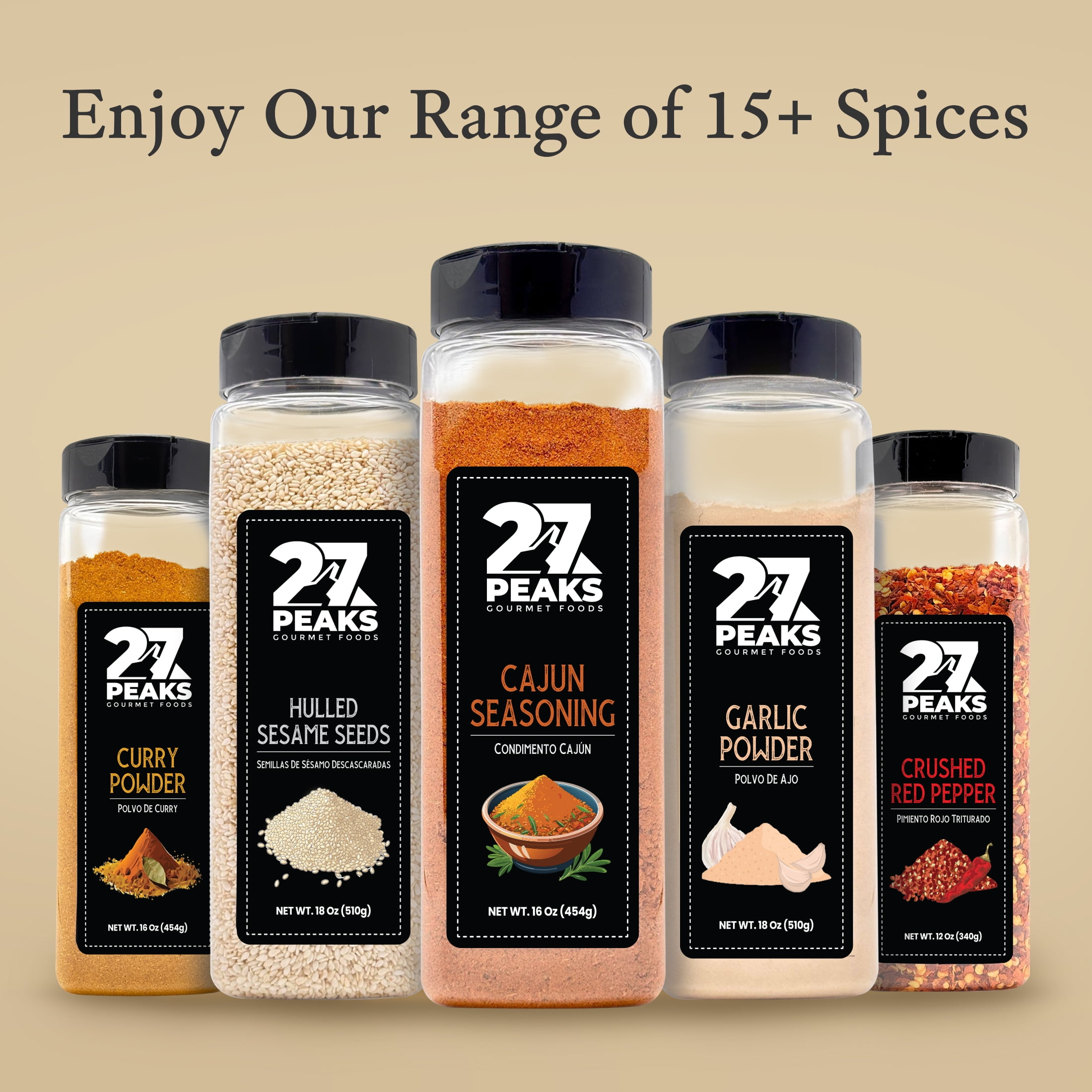27 Peaks Gourmet No Artificial Flavors Cajun Seasoning, 16 oz Bottle