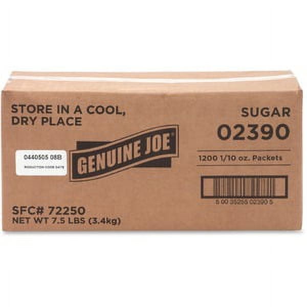 Genuine Joe Sugar Packets, 0.1 oz, 1200/Box, GJO02390
