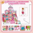 thumbnail image 2 of EXERCISE N PLAY Dream Princess Dollhouse, 12 Rooms, Pink, for Girls Age 3-8, 2 of 8