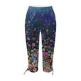thumbnail image 5 of Azrian Pants for Women 2023, Womens Plus Size Pants Summer Casual Drawstring Printed Cropped Pants Clearance, 5 of 5