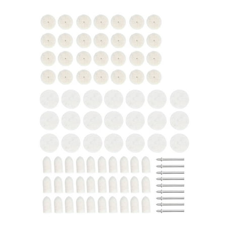 

88Pcs Felt Polishing Wheel Wool Pad Buff Clean Kit Set for Rotary Tools Drill Attachment for Polishing Wood Plastic Metal Jewelry Small Parts 1/2in 1in Diameter Wheels