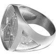 thumbnail image 3 of Stainless Steel Freemason Signet Style Masonic Ring, 3 of 3