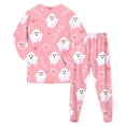 thumbnail image 5 of Gubotare Halloween Pjs Kids Matching Boys Pajamas Pjs Toddler 2 Piece Sleepwear Kids Winter Clothes Set Size 8-9 (Pink,8-9 Years), 5 of 9