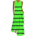 thumbnail image 2 of Wycnly Summer Dresses for Women Summer Dresses for Women Loose Beach Boho Tank Long Dresses with Pocket Girls Fashion Striped Print V-Neck Sleeveless Maxi Sundress, 2 of 5