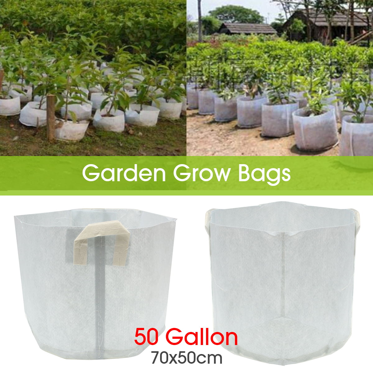 10 gallons Alnn 2PCS Potato Planting Grow Bags Waterproof Breathable Foldable Reusable Growning Bag Planter Gardening for Vegetable Strawberry Tomato Carrot Onion