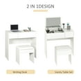 thumbnail image 4 of HOMCOM Vanity Set with Mirror and Cushioned Stool for Bedroom, 4 of 10