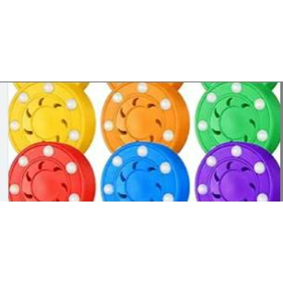 Miangastore 6pcs Roller Hockey Pucks Sports Training Pucks Colored Indoor Pucking Balls Street And Floor Hockey Practice Accessories