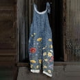thumbnail image 2 of Iaqnaocc Jumpsuits For Women Plus Size Vintage Floral Print Sleeveless Jumpsuits Rompers Casual Adjustable Strap Jumpsuits Trendy Overalls Multicolor L, 2 of 7