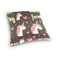 thumbnail image 3 of Pink Mane Pillowcase Special Crystal Velvet Square One Side Beautifully Printed Breathable And Comfortable Multi-functional Pillow 16in, 3 of 7