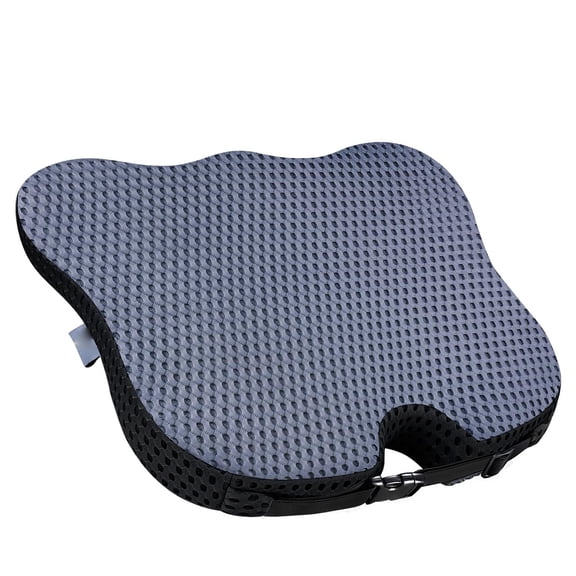 Gray Wedge-Shaped Car Cushion, Soft Dense Memory Foam Car Seat Cushion for Driving - Seat Cushion for Car Seat Driver - with Design & Raised Back, Provides Comfort (1Pc)