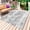 Gray, variant on Grey Coastal Outdoor Rug for Patio/Deck/Porch, Non-Slip Large Area Rug 4 x 6 Ft, Summer Ocean Sea Waves Starfish Corals Indoor Outdoor Rugs Washable Area Rugs, Reversible Camping Rug Carpet Runner